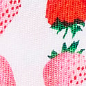 Optic White Strawberry Print